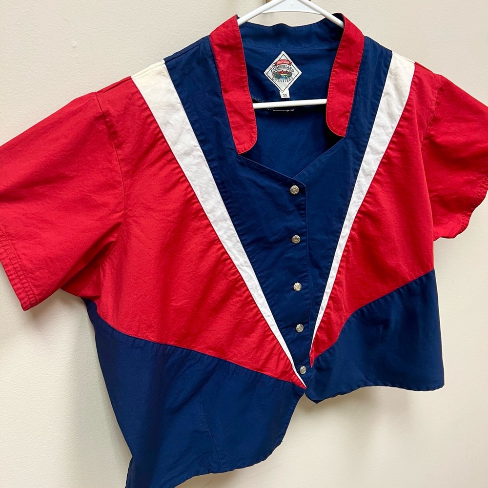 🌟HOST PICK!🌟 80s Vintage 💫 Cumberland Outfitters Western Rodeo-Inspired Blouse - Picture 2 of 5